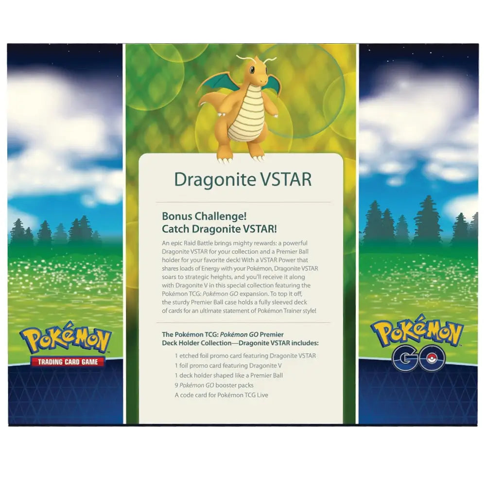 Pokémon GO Dragonite VSTAR Premier Deck Holder Box - TCGVault
