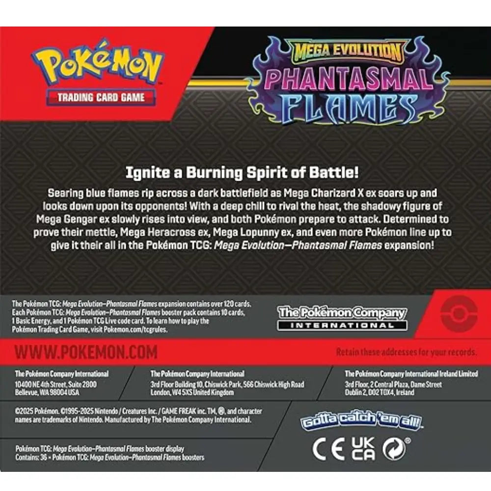 Pokémon Phantasmal Flames Mega Evolution Booster Display - TCGVault