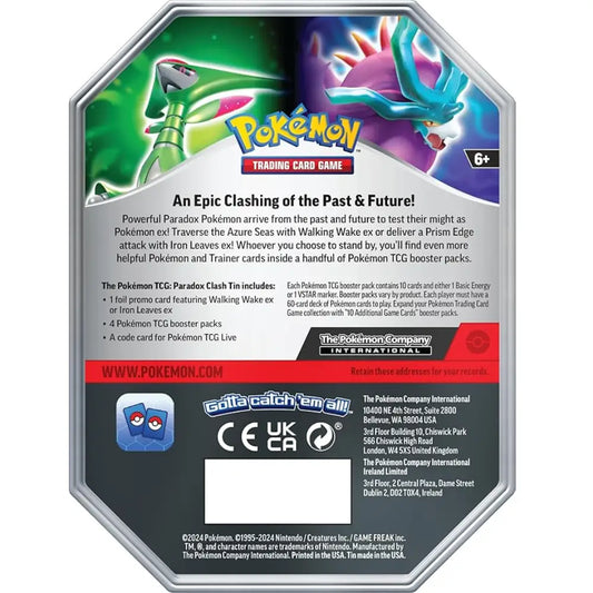 Pokémon TCG Paradox Clash Tin Iron Leaves ex - TCGVault