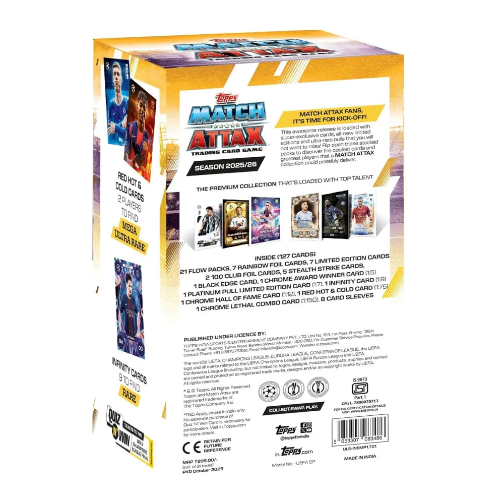 Box of Match Attax trading card game with images and text on a white background
