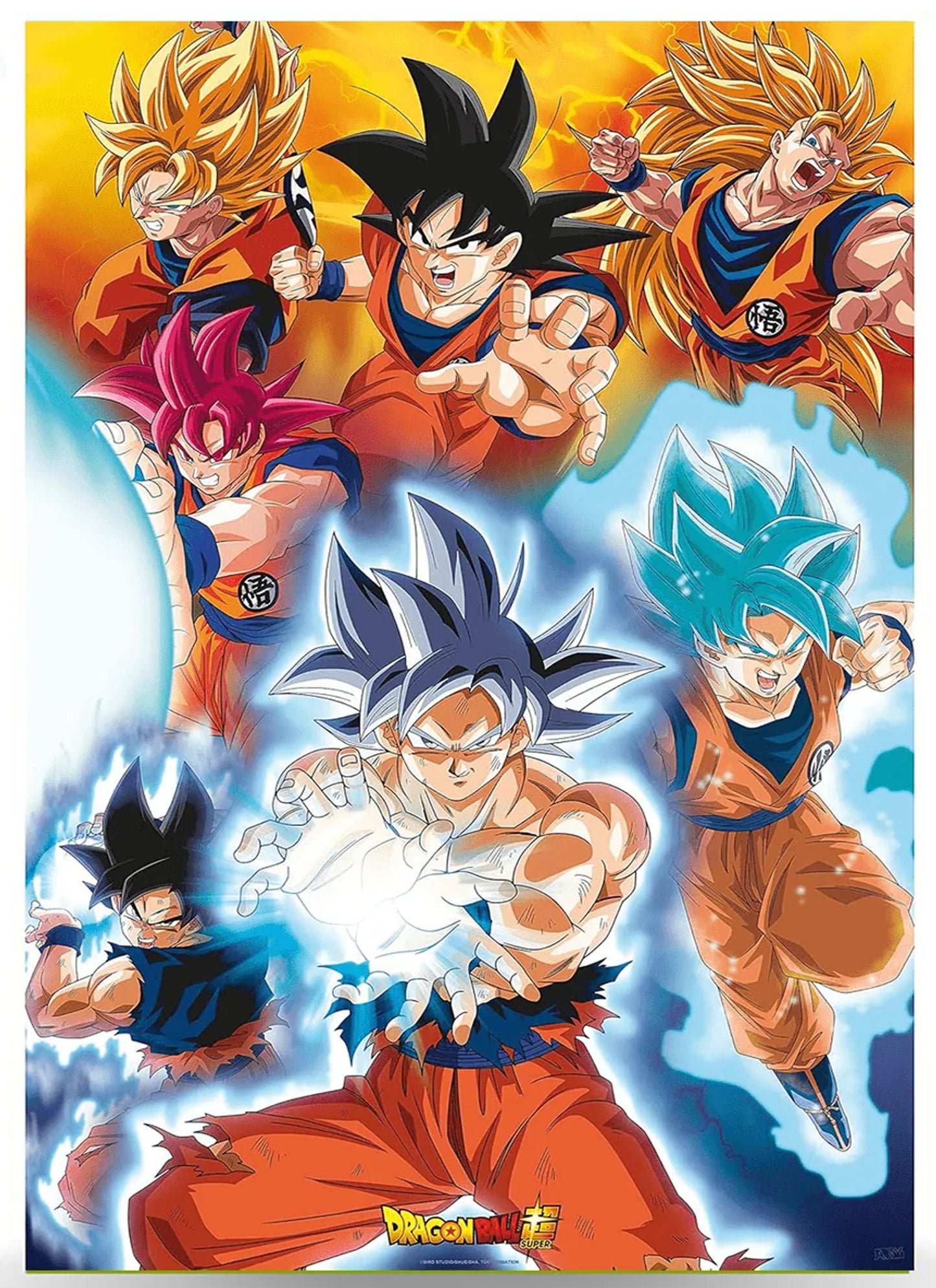 Dragon Ball Super Goku Transformations Anime Wall Poster