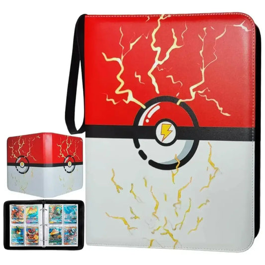 400 Pocket Red White Thunder Card Binder Zipper Album - PokeTCG