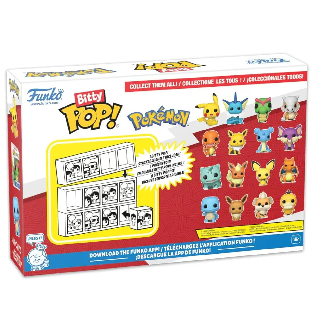 Funko Pop! Bitty Pokémon Mini Figures Set Bulbasaur, Flareon, Pichu & Charizard Collectible Vinyl Toys - TCG Vault