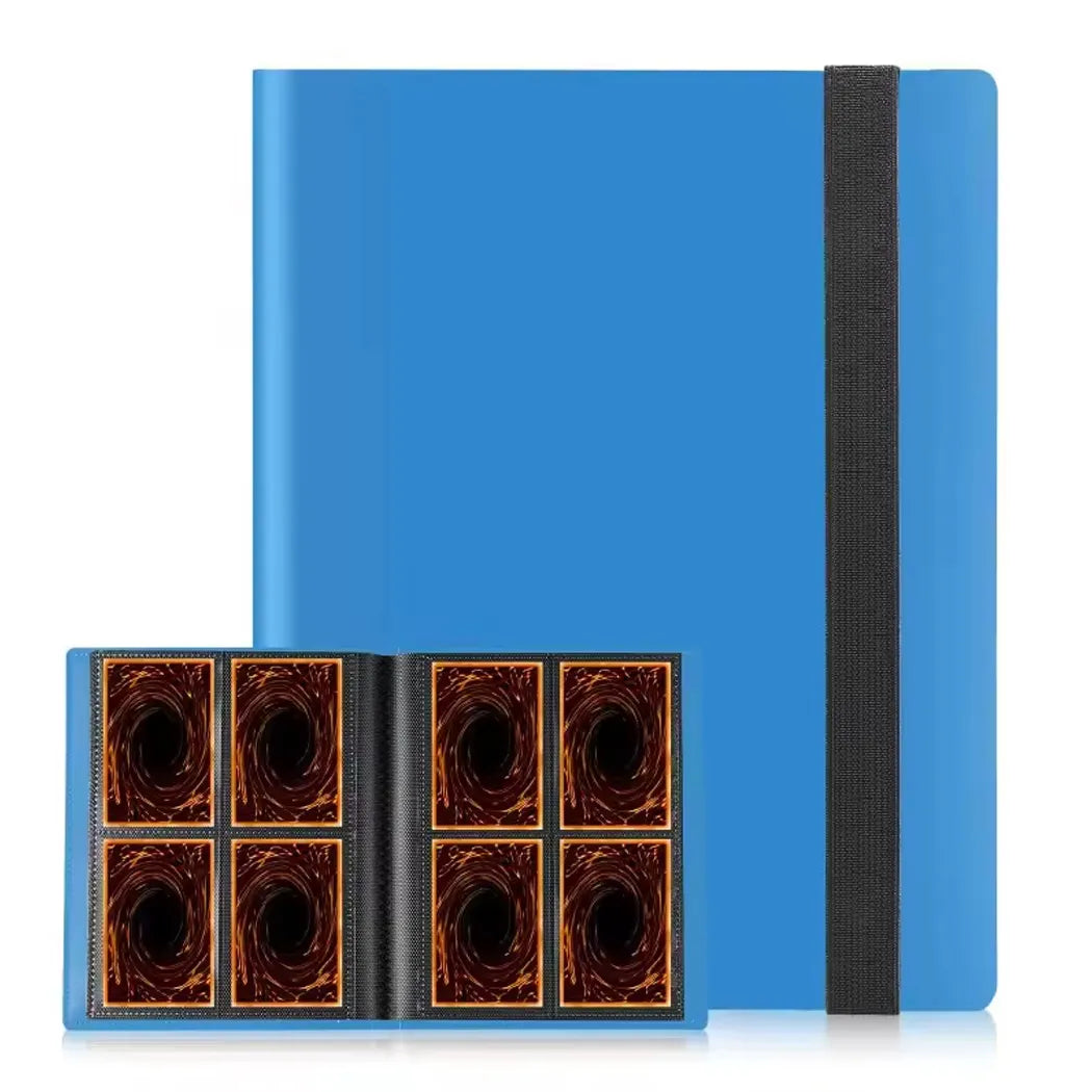 Blue blinder with black strip  4  pocket card holder