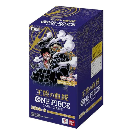 One Piece card game packaging with character illustration on a blue background