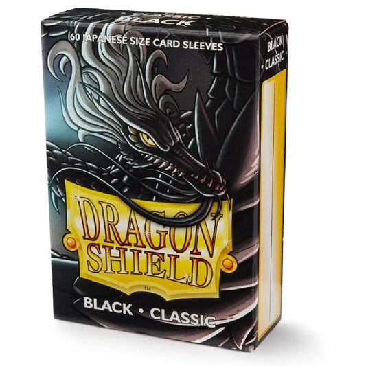 Official Dragon Shield Matte Black Japanese Size card sleeves 60 count box for Yu-Gi-Oh! and Cardfight!! Vanguard by TCGVault.