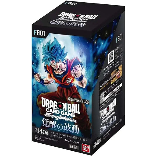 Dragon Ball Super TCG FB01 Awakened Pulse booster box featuring Super Saiyan Blue Goku Bandai trading cards India