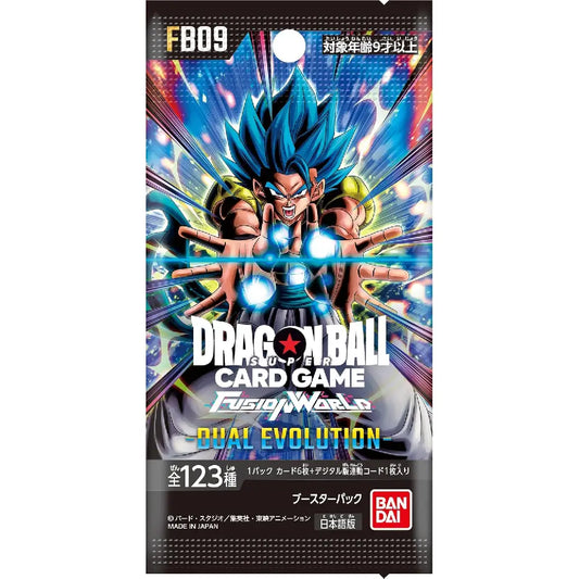 Dragon Ball Super TCG FB09 Dual Evolution booster pack featuring Gogeta Blue artwork India