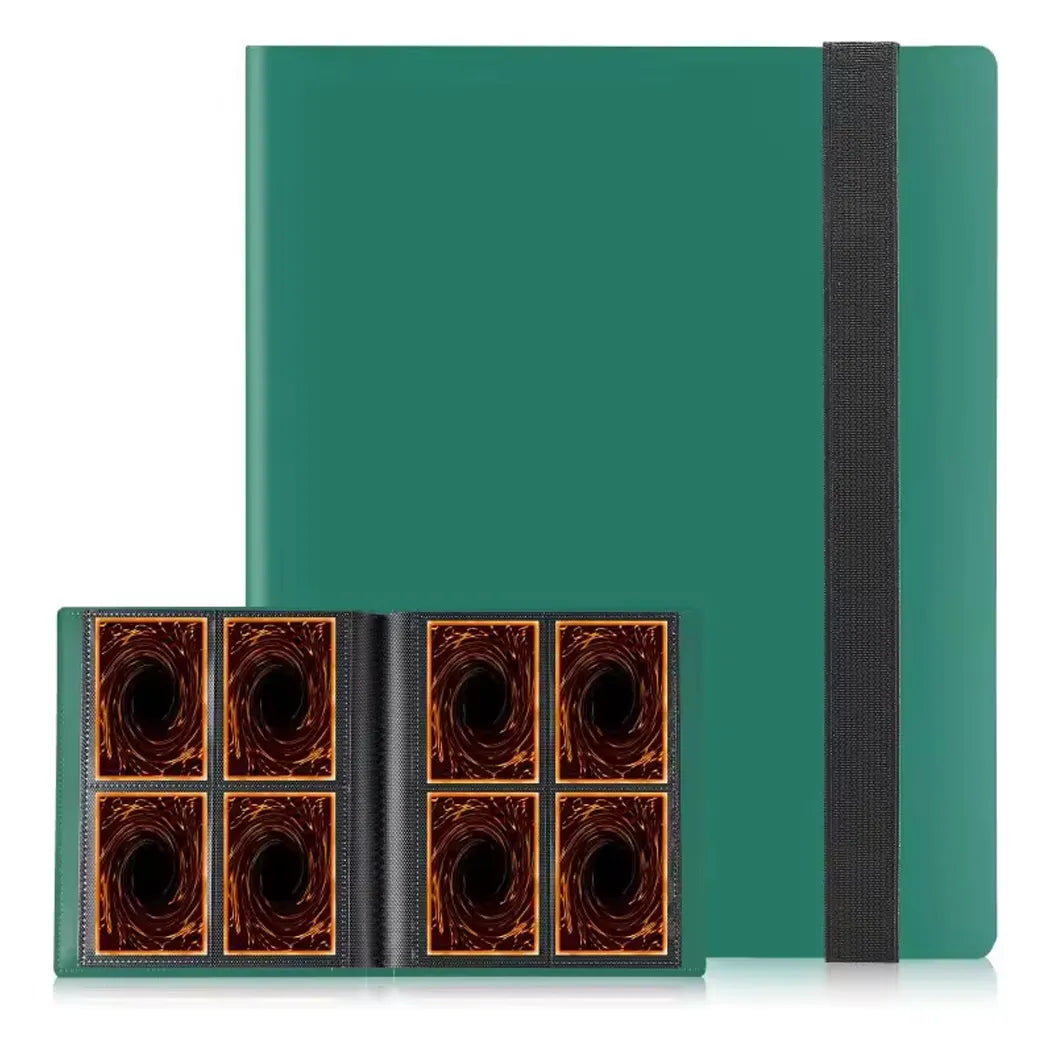 Green  blinder with black strip  4  pocket card holder