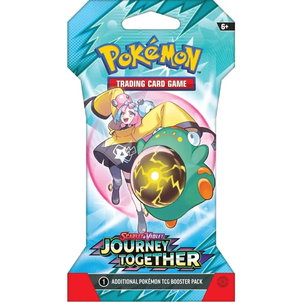 Pokemon TCG Scarlet & Violet Journey Together Booster Pack featuring Iono and Bellibolt artwork – English Version | TCGVault
