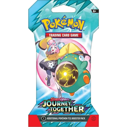 Pokemon TCG Scarlet & Violet Journey Together Booster Pack featuring Iono and Bellibolt artwork – English Version | TCGVault