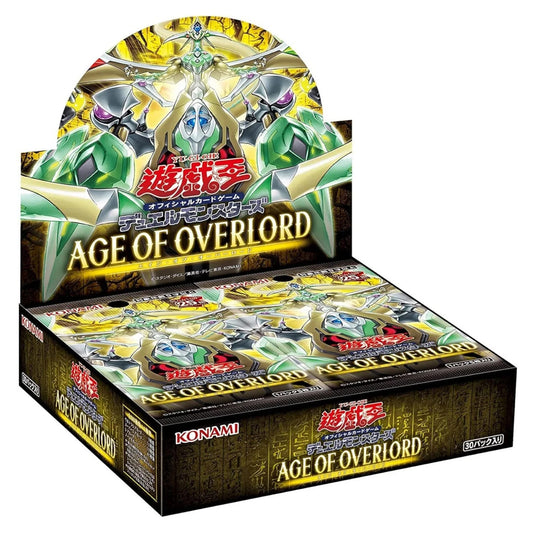 Card game box titled 'Age of Overlord' by Konami on a white background