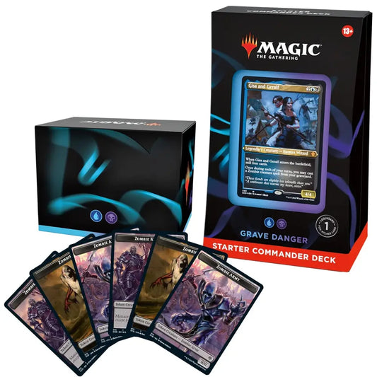 Magic The Gathering Starter Commander Deck Grave Danger Blue Black
