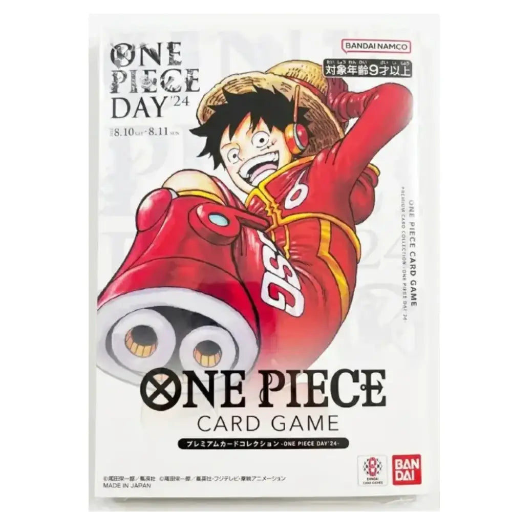One Piece card game packaging with character design on a white background