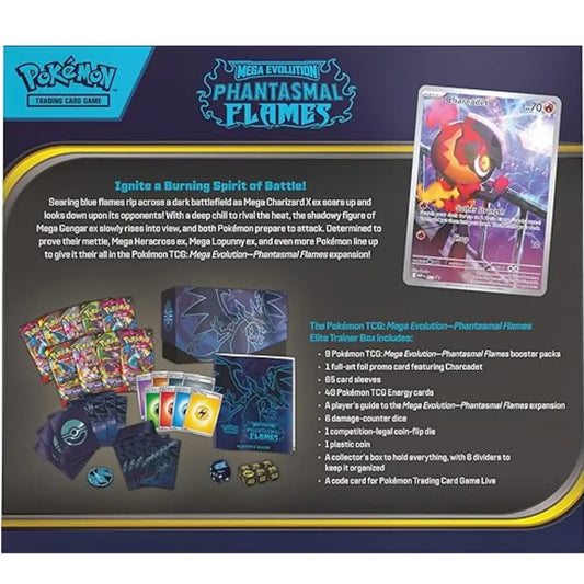 Pokémon TCG Mega Evolution Phantasmal Flames Elite Trainer Box - TCGVault
