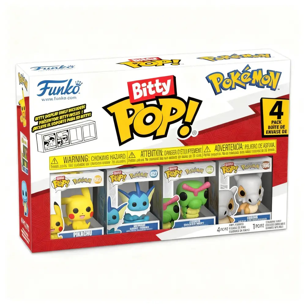 Bitty POP! Pikachu, Vaporeon, Caterpie & Cubone Mini Collectible Figures - TCG Vault