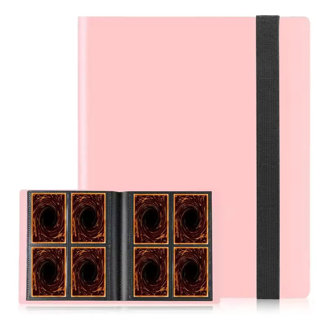 Pink binder with black strip 