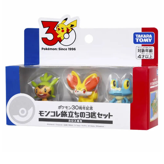 Pokémon figure set in packaging with Takara Tomy logo