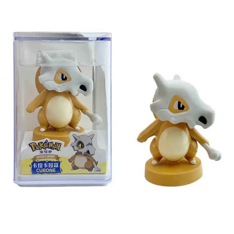 Pokémon Cubone mini collectible figure inside transparent acrylic case