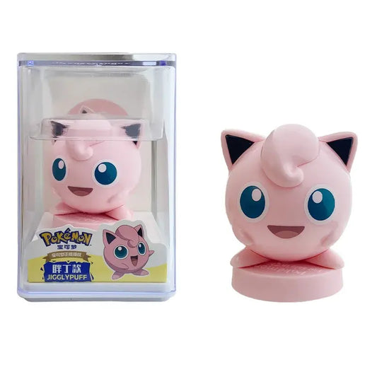 Cute Jigglypuff Pokémon mini figure with premium acrylic display case