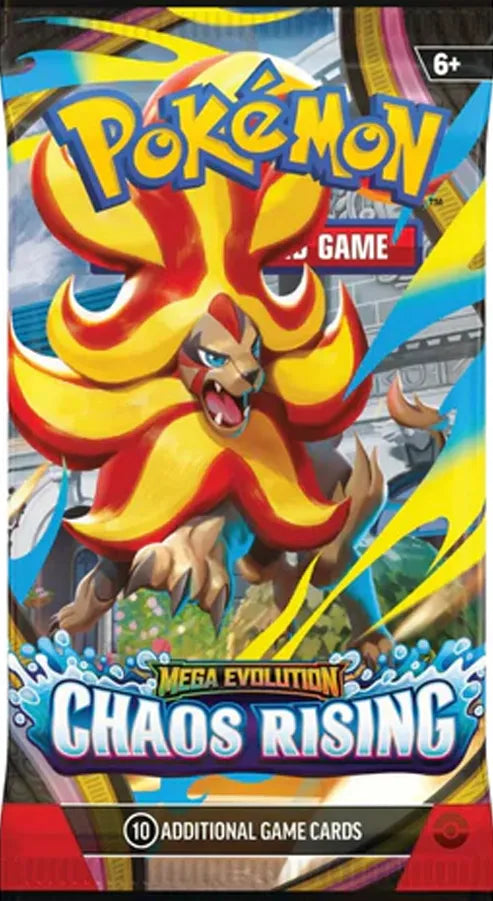 Pokémon card game pack featuring a Mega Evolution theme