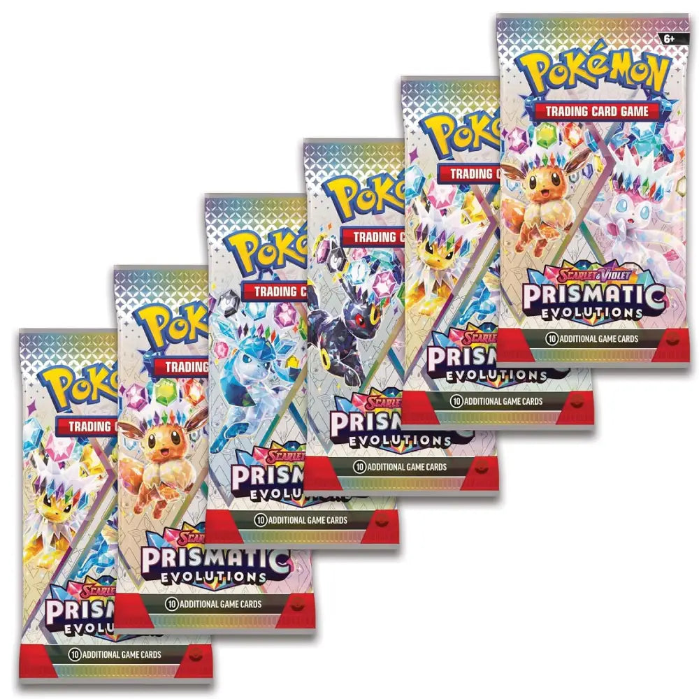 Pokémon Scarlet & Violet Prismatic Evolutions 6 Pack Bundle - TCGVault