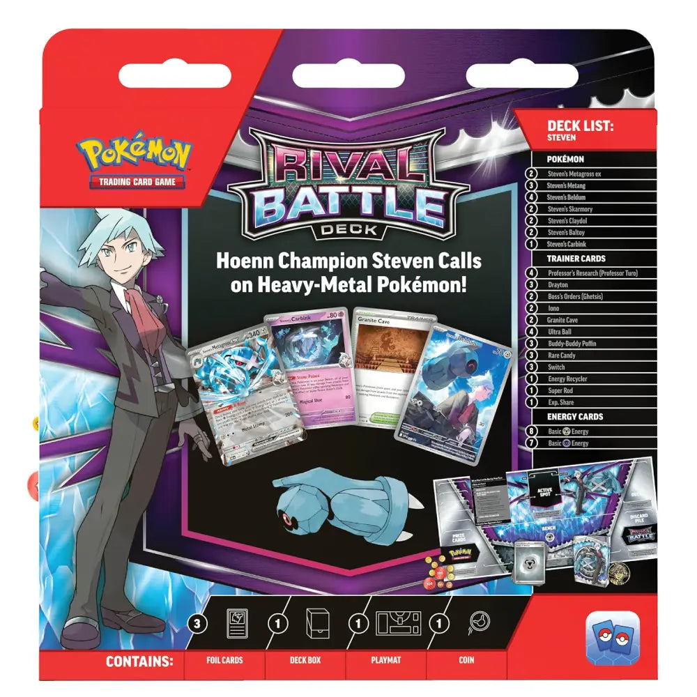 Pokémon TCG Rival Battle Deck Steven 60 Card Deck - TCGVault