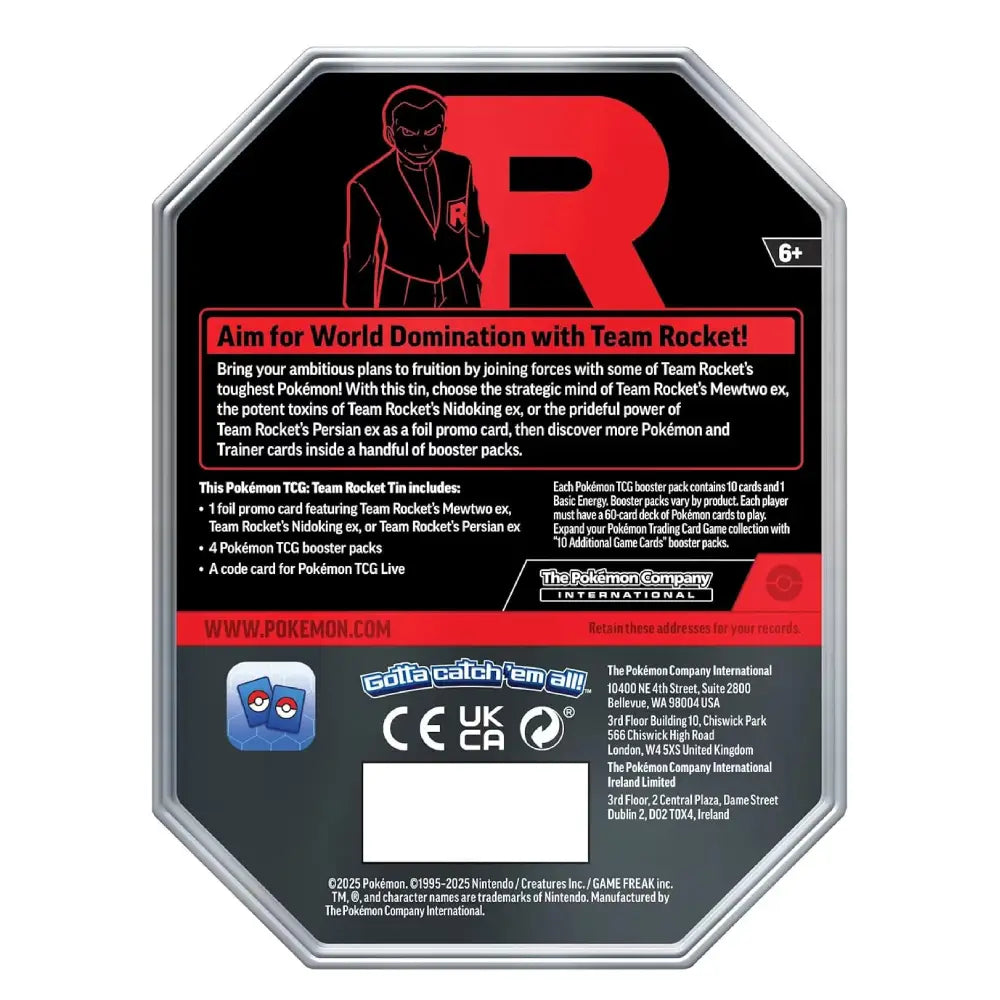 Pokémon Team Rocket Trading Card Game Tin - TCGVault