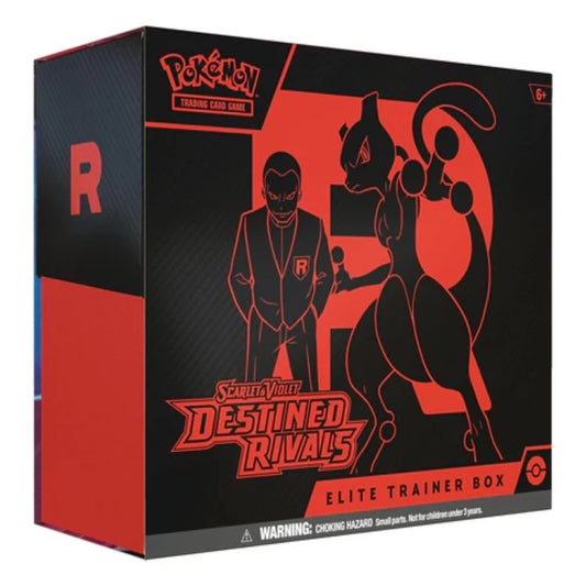 Pokémon trading card game elite trainer box with red and black design