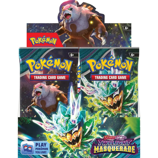 Pokemon TCG Scarlet & Violet Twilight Masquerade Booster Pack artwork display English Version