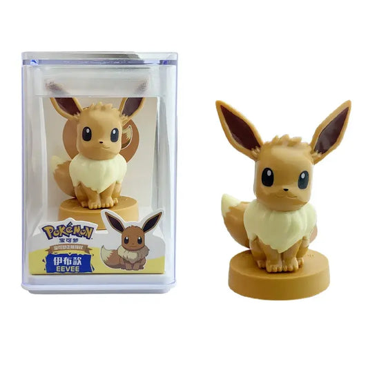 Pokémon Eevee mini figure inside acrylic display box anime collectible