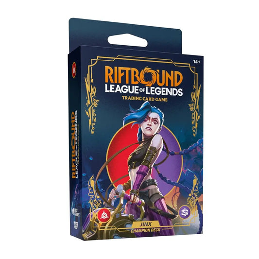 Riftbound League of Legends trading card game box with character illustration on a white background