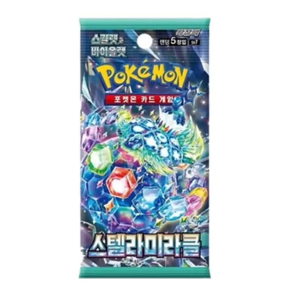 Pokemon TCG Scarlet & Violet Stellar Miracle Booster Pack featuring Terapagos artwork (Korean Version)