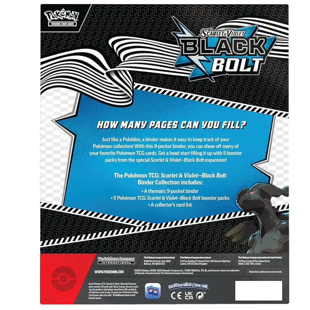 Pokémon Scarlet & Violet 10.5 Black Bolt Binder Collection - TCGVault