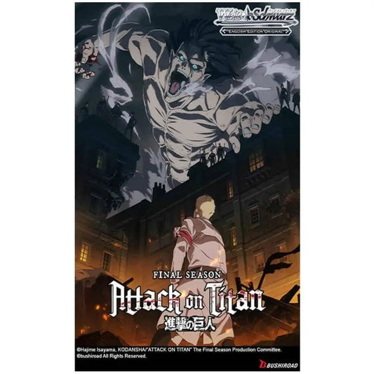 Weiss Schwarz Attack on Titan Final Season Booster Pack English Anime Cards Sealed TCG Pack - TCGVault