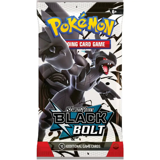 Pokemon TCG Scarlet & Violet Black Bolt Booster Pack featuring Zekrom artwork – 10 Additional Game Cards | TCGVault