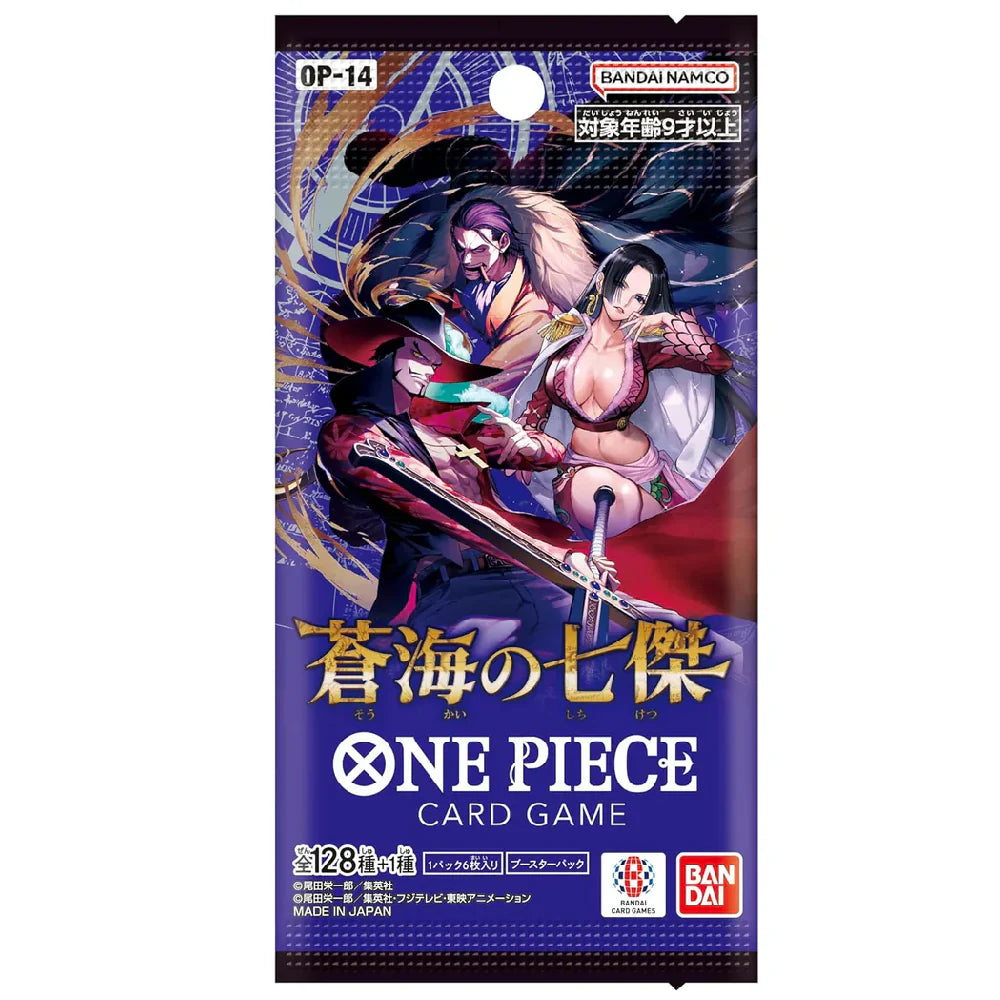 One Piece card game packaging with characters and branding