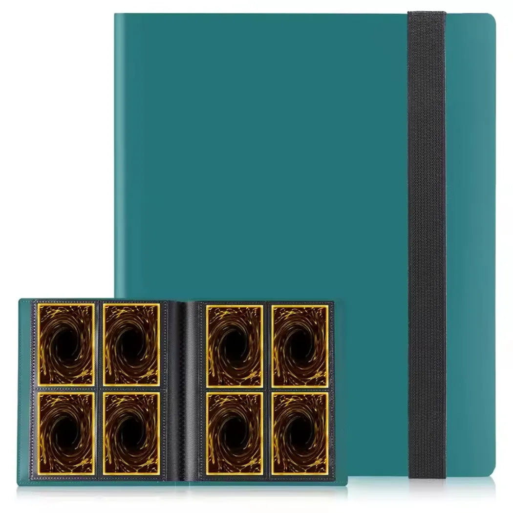dark green  blinder with black strip  4  pocket card holder
